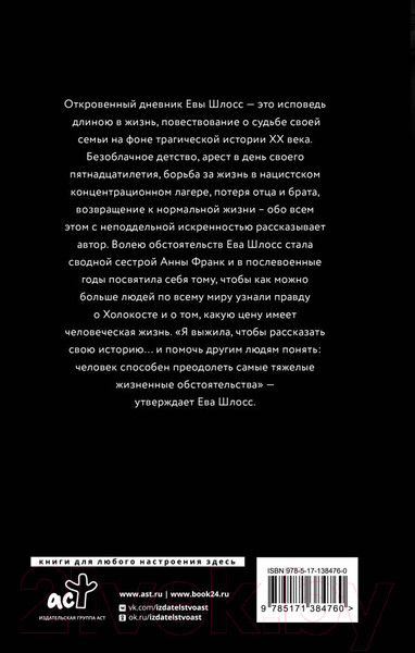 Изображение товара Книга АСТ После Аушвица (Шлосс Е.)