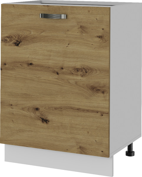 Изображение товара Шкаф-стол кухонный Anrex Alesia 1D/60-F1 (серый/дуб онтарио)