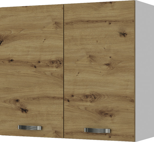 Изображение товара Шкаф навесной для кухни Anrex Alesia 2D/80-F1 (серый/дуб онтарио)