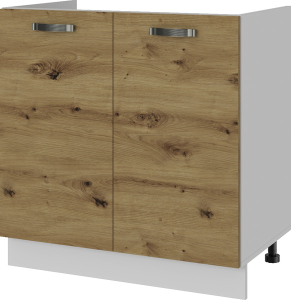 Изображение товара Шкаф под мойку Anrex Alesia 2D/80-F1 (серый/дуб онтарио)