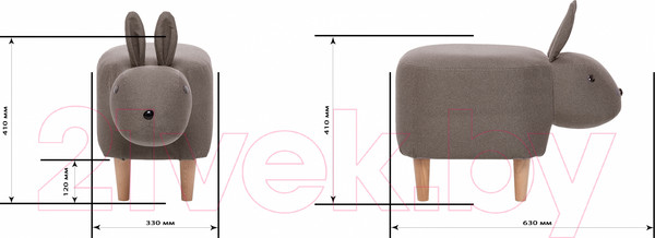 Изображение товара Пуф Импэкс Leset Rabbit Combi (Milos 16)