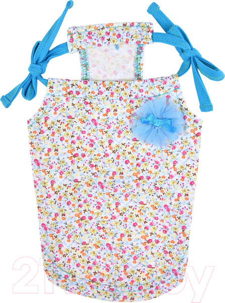 Изображение товара Футболка для животных Puppia WildFlower / PAUB-TS1806-SB (M, голубой)