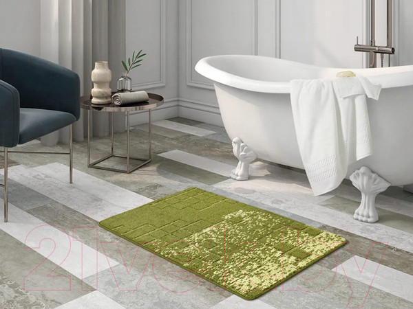 Изображение товара Коврик для ванной Shahintex Vintage SH V001 60x100 (зеленый)