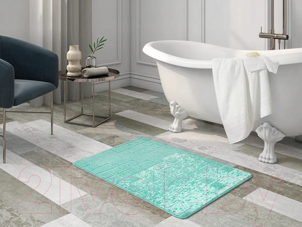 Изображение товара Коврик для ванной Shahintex Vintage SH V001 60x100 (мятный)