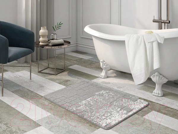 Изображение товара Коврик для ванной Shahintex Vintage SH V001 60x100 (серый)