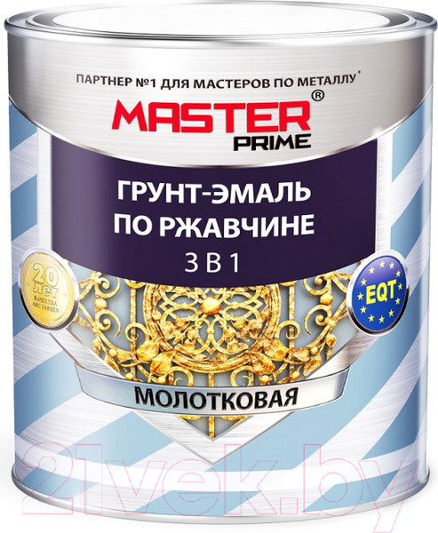 Изображение товара Грунт-эмаль Master Prime Молотковая 3 в 1 (2л, хаки)