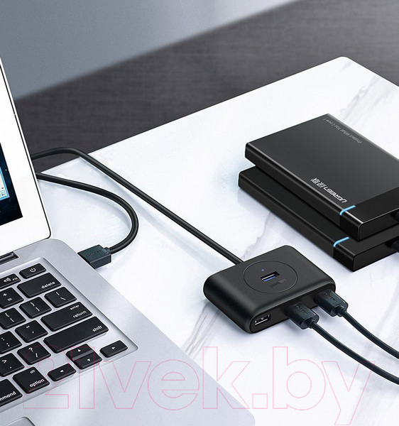 Изображение товара USB-хаб Ugreen CR113 / 20291 (черный)