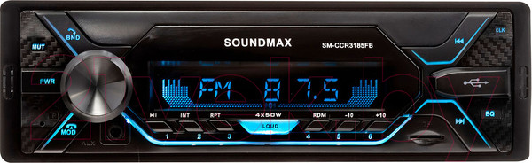Изображение товара Бездисковая автомагнитола SoundMax SM-CCR3185FB (черный)