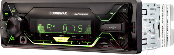 Изображение товара Бездисковая автомагнитола SoundMax SM-CCR3185FB (черный)
