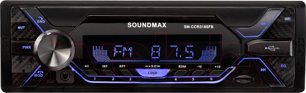 Изображение товара Бездисковая автомагнитола SoundMax SM-CCR3185FB (черный)
