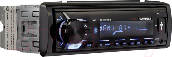 Изображение товара Бездисковая автомагнитола SoundMax SM-CCR3186FB (черный)