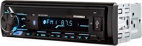 Изображение товара Бездисковая автомагнитола SoundMax SM-CCR3186FB (черный)