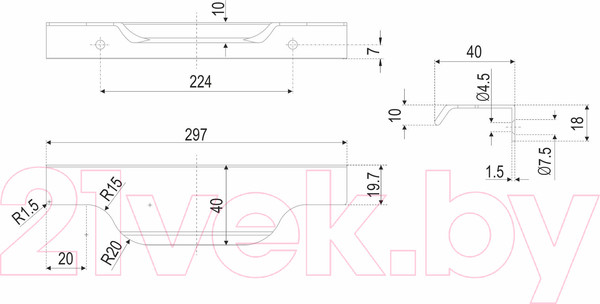 Изображение товара Ручка для мебели Boyard Al Tera RT111SC.1/224/300