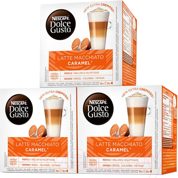 Изображение товара Кофе в капсулах Nescafe Dolce Gusto Latte Macchiato Caramel  (145.6г )