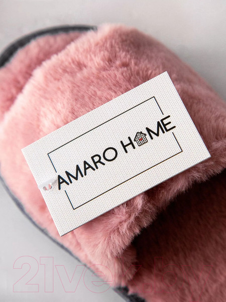 Изображение товара Тапочки домашние Amaro Home Открытый нос / HOME-4003-R0-36 (розовый, 36-38)