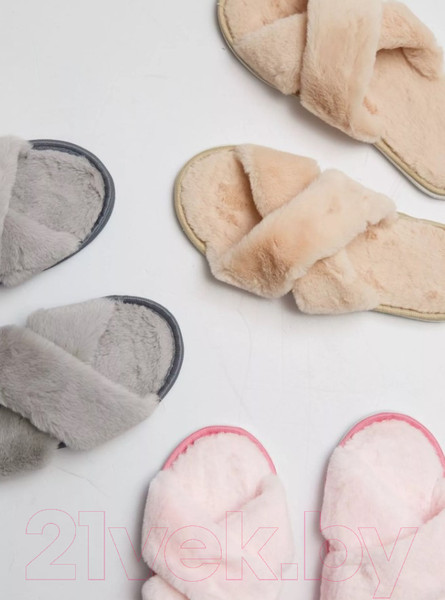 Изображение товара Тапочки домашние Amaro Home Открытый нос / HOME-4005-R0-36 (розовый, 36-38)