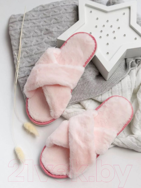 Изображение товара Тапочки домашние Amaro Home Открытый нос / HOME-4005-R0-36 (розовый, 36-38)