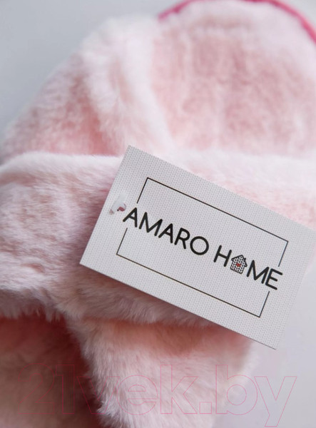 Изображение товара Тапочки домашние Amaro Home Открытый нос / HOME-4005-R0-39 (розовый, 39-41)