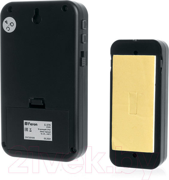 Изображение товара Электрический звонок Feron E-379 / 41436 (черный)