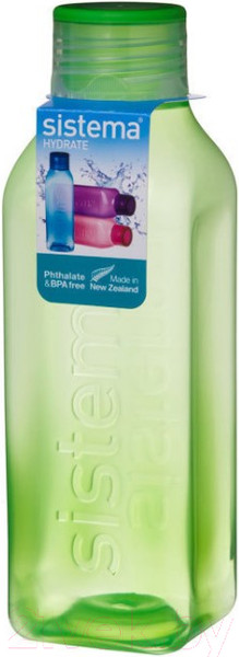 Изображение товара Бутылка для воды Sistema 880 (725мл, зеленый)