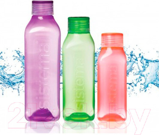 Изображение товара Бутылка для воды Sistema 880 (725мл, зеленый)