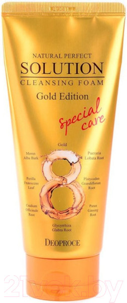 Изображение товара Пенка для умывания Deoproce Natural Perfect Solution Золото и Восточные травы (170г)