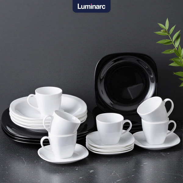 Изображение товара Набор столовой посуды Luminarc Carine black white N1500