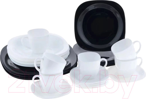 Изображение товара Набор столовой посуды Luminarc Carine black white N1500