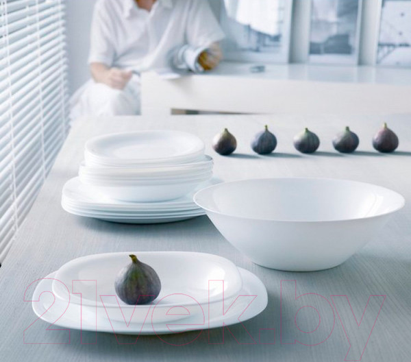 Изображение товара Набор тарелок Luminarc Carine white N2185