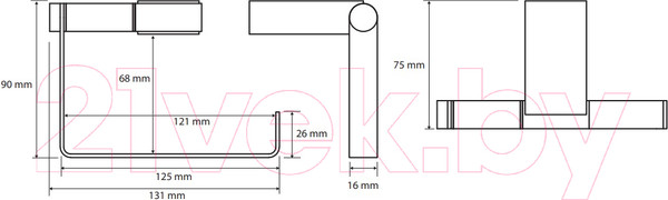 Изображение товара Держатель для туалетной бумаги Bemeta Via 135012222