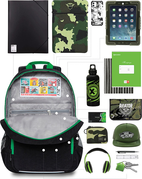 Изображение товара Школьный рюкзак Grizzly RB-155-2 (черный)