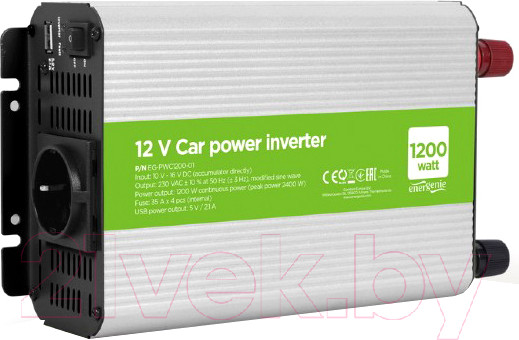 Изображение товара Автомобильный инвертор Gembird EG-PWC1200-01