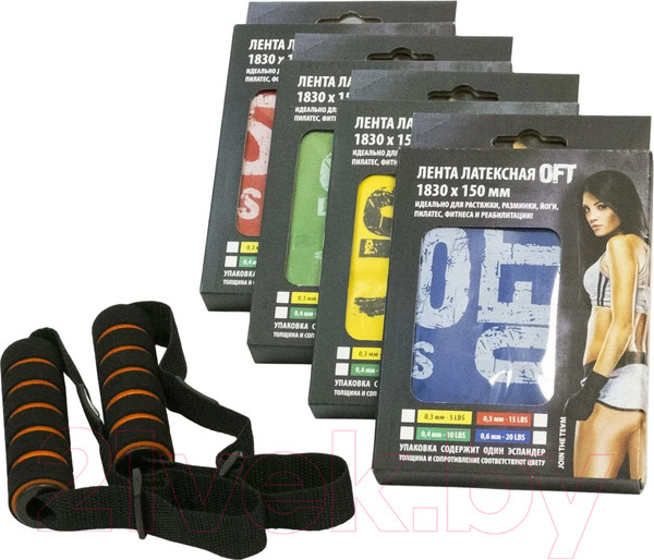 Изображение товара Набор эспандеров Original FitTools FT-LBND-1830-SET (4шт)