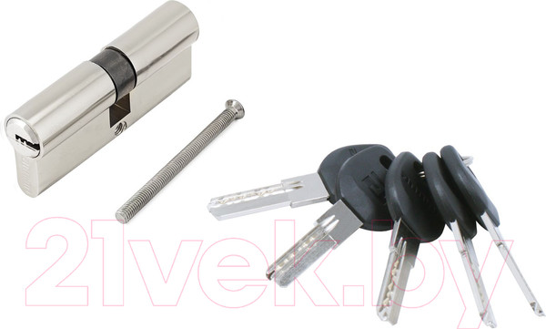 Изображение товара Цилиндровый механизм замка Аллюр HD F 80-5K CP 40x40 перфорированный ключ (хром)