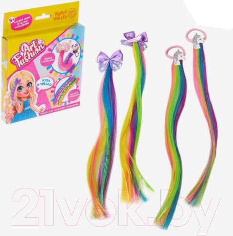 Изображение товара Набор для создания украшений Happy Valley Art Fashion Заколочки и резиночки с прядками / 4724348