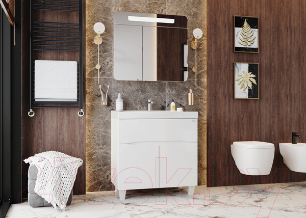 Изображение товара Шкаф с зеркалом для ванной Onika Неаполь 80.01 (208094)