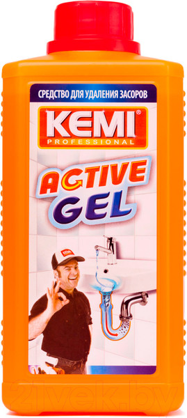 Изображение товара Средство для устранения засоров Kemi Professional Active Gel (1л)