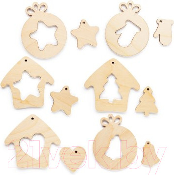 Изображение товара Набор для творчества Раскрась и подари Елочные игрушки / Dr-1001 (зеленый)