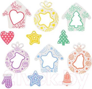 Изображение товара Набор для творчества Раскрась и подари Елочные игрушки / Dr-1001 (зеленый)