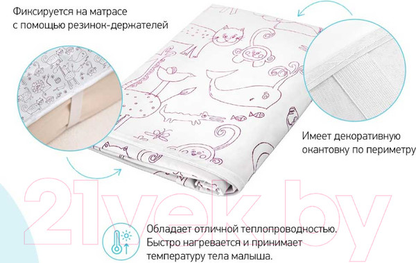Изображение товара Клеенка детская Roxy-Kids R-0078 (белый)