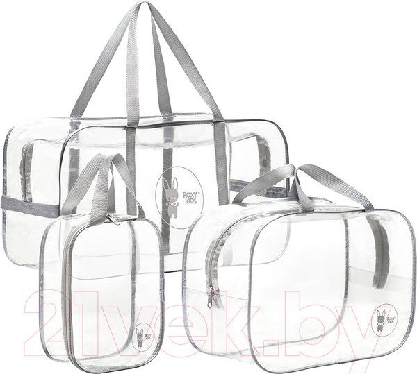 Изображение товара Комплект сумок в роддом Roxy-Kids RKB-001 (3шт, серый)