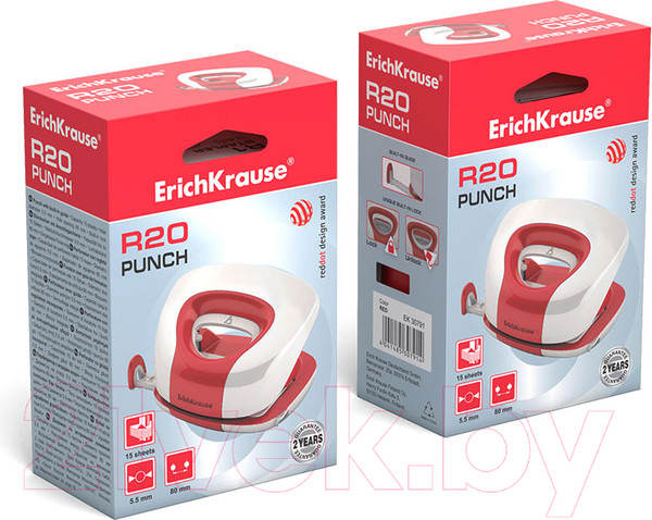 Изображение товара Дырокол Erich Krause R20 / 30791 (красный)