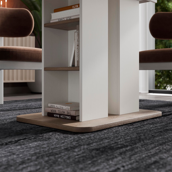 Изображение товара Обеденный стол ТриЯ Мюнхен тип 2 (белый ясень/дуб сонома)