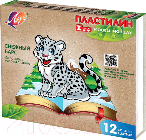 Изображение товара Пластилин ЛУЧ Zoo / 29С 1722-08 (12цв)