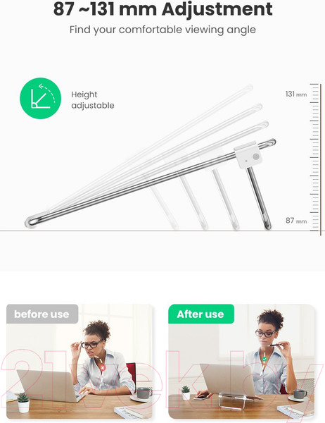 Изображение товара Подставка для ноутбука Ugreen LP230 / 80348 (серебристый)