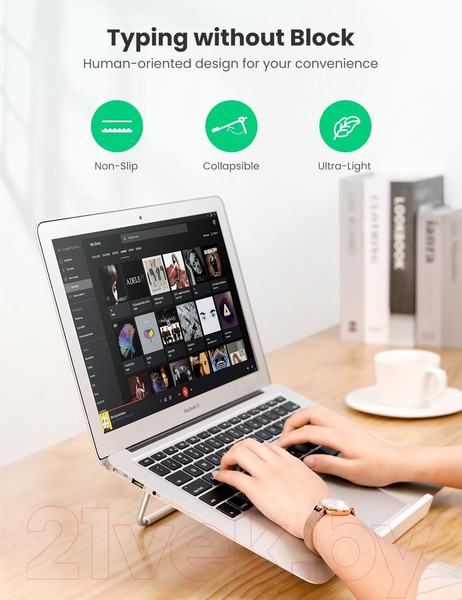 Изображение товара Подставка для ноутбука Ugreen LP230 / 80348 (серебристый)