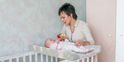 Изображение товара Доска пеленальная Polini Kids Зайки на облачках / 0002454