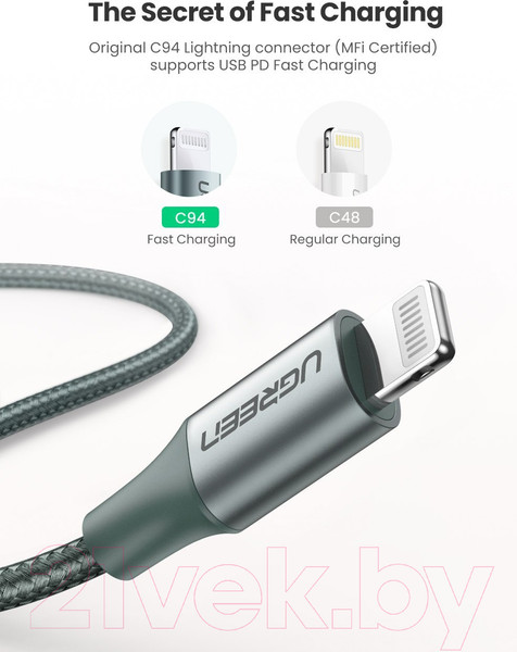 Изображение товара Кабель Ugreen US304 / 60759 (1м, черный)