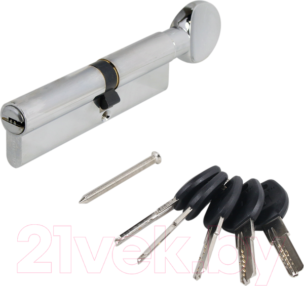 Изображение товара Цилиндровый механизм замка Аллюр HD FG 110-5K СP 45Gx10x55 вертушка перфорированный (хром)