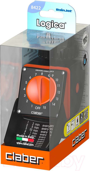 Изображение товара Таймер для управления поливом Claber Aquauno Logica 8422